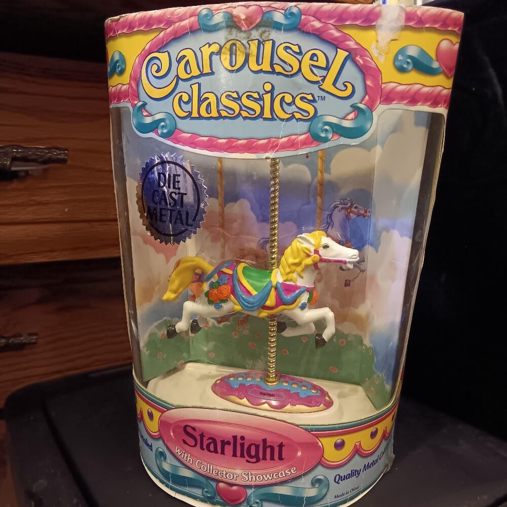 Vintage 1999 Peachtree Playthings Carousel Classics Horse ~ Starlight